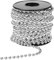 KAHEIGN Perlenband Weihnachtsbaum Perlenkette Perlengirlande, 8mm x 10m Silberne Weihnachtsperlenkette Kunststoff Perlenschnur Weihnachtskette für Christbaum Perlenkette