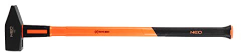 NEO TOOLS Schreinerhammer, Glasfaserstiel, ergonomisch gummierter Griff, geschmiedeter Schaft, geschliffen, induktiv gehärtet, GS- und TÜV Rheinland-Zertifikate, DIN 1193 (4 kg)