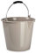 CABLEPELADO Cubo de Limpieza Plástico, 22 cm Alto x 28 cm diámetro Superior, Capacidad 7 litros, Asa de Agarre, Beige