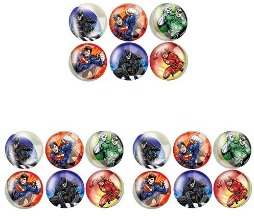 Unique Party Supplies 49978 Party Justice League Bouncing Bälle, 3er Pack