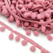 Yulakes 5 Yards 25mm Pompon Borte/Bommelband/Bommel Fringe/Pom Poms Bälle Fransenbesatz Pom Poms Quaste Spitze Bommelborte für DIY Handwerk Dekorieren (Mauve)