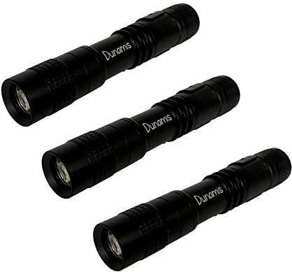 Dunamis Exousia LED Battery Powered Pocket Pen Torch, Medical/Tactical Torch, Hand Flashlight, Waterproof Small Mini Pocket Torch (3 Pack Small Torches)
