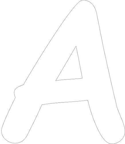 Kleckerliese Buchstaben Aufkleber 20 cm Einzel – seidenmatte Alphabet Sticker A–Z für Kinderzimmer, Wand, Tür, Möbel & Auto – selbstklebend & konturgeschnitten – A – Farbe Weiß