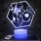 Nachttischlampe - Touch-Nachtlicht Iron.M Géométrique 3D-LED-Lampe Illusion, Geschenkidee Weihnachten Geburtstag Junge und Mädchen Nachttischlampe Kinder- oder Erwachsenenzimmer TOP