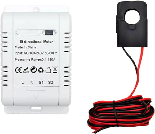 YUETTYY Smart Energy Meter, Tuya Smart Bi Directional ZIGBEE Energy Meter 150A Clamp Meter, Digital Electric Energy Meter for Home