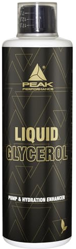 PEAK Liquid Glycerol – 500ml I 100 Portionen I flüssiges Glycerin I verbesserte Hydration I optimierter Muskelpump I Pre-Workout-Booster Add-On