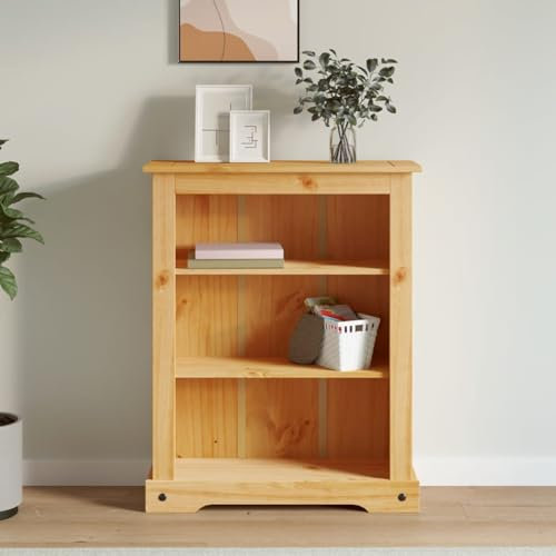 Tidyard Bookcase Book Shelf Living Room Bedroom Office Storage Solutions 3-Tier Display Shelving unit Mexican Pine Corona Range 81x29x100 cm