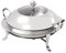 Rund Chafing Dish Set, Buffetwärmer Edelstahl, Speisewärmer mit Atmungsaktiver Deckel,3L großes Fassungsvermögen, Warmhaltebehälter für Catering, Studentenwohnheime, Bankette, Hochzeiten,Buffet