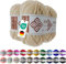 Emilie-Textil Premium Polyacryl-Garn 3X100g 20 Farben OEKO-TEX zertifiziert für Babys/Allergiker, Garn zum häckeln und stricken (3, Wolle Natur)