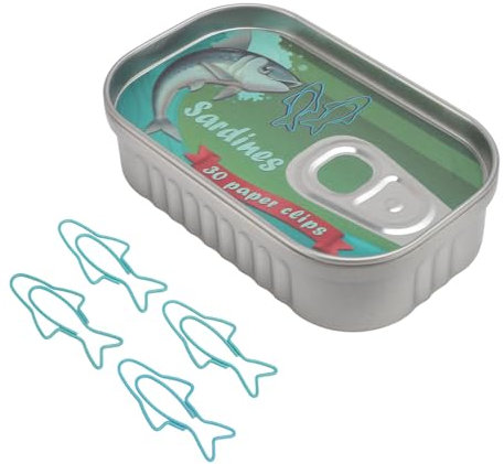 Niedliche Büroklammern Im Fisch-Design, Blau und Wassergrün, Abgerundete Kanten, Aufbewahrungsbox, Vielseitig Einsetzbar
