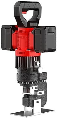 XNZJHPP Pneumatische Greifer, wiederaufladbarer hydraulischer Locher, Winkelstahlstanzer, 1500 W, Doppelbatterie, Winkelstahl, Eisenkanal, Edelstahl (Angle Steel)