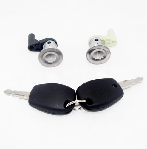 QASULER Serrure de Porte Avant Gauche et Droite, for, Twingo, for Dacia, Logan Sandero 805027132R 805029108R 806010423R Ensemble de serrures à Cylindre pour Voiture