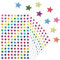 HSYTEK 1350 Sterne Sticker, 0.8 cm, Glitzer, 8 Farben, Indoor, Kunststoff, Stern, Sternenhimmel, Bunt, Dekoration, Basteln, Sammelalbum
