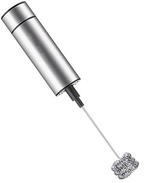 Amosfun Espumador De Leche Eléctrico Batidora Acero Inoxidable Espumador De Leche De Mano Sin Batería para y Cocina