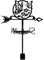 SUPERDANT Girouette de Jardin Exterieur en Fer Papillon Girouette de Toit en Métal à Fleurs Girouettes Noires Art de Jardin Décor Girouette Direction du Vent Cour Décoration Deco Jardin Exterieur