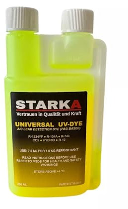 UV- Kontrasmittel | Universal UV-Kontrastmittel für Lecksuche, UV-Lecksuchmittel, 250 ml |Starka