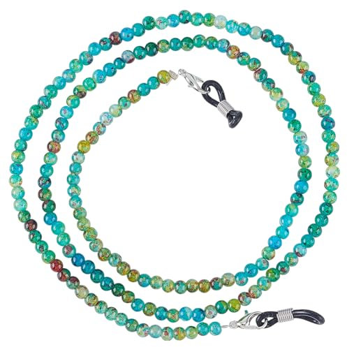 GORGECRAFT 1 boîte de 1 chaînes de Lunettes de 73cm avec Perles pour Lunettes de Vue Autour du Cou Lanière de Collier Perles Colorées Élégantes Chaîne de Retenue pour Lunettes de Soleil pour Femmes