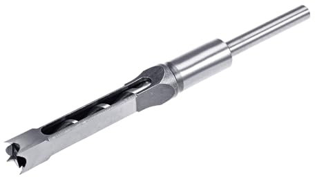 sourcing map Square Hole Drill Bit 12.7mm(1/2) High Speed Steel Hollow Mortiser Auger for Woodworking Carpentry Mortise Tenon Machine