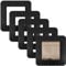 Light Switch Surround 4PCS Or 5PCS Self Adhesive Light Switch Cover Plates,Durable Resin & Aluminum Socket Surround,Finger Plates for Light Switches (5, Ebony Black)