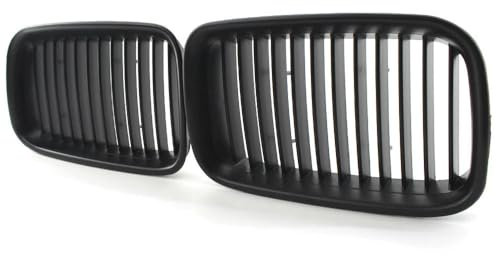 YCYHMHH Schwarzer Kühlergrill ABS Front Ersatz Haube Nieren Grill für BMW E36 1994 1995 1996 318i 323i 325i 320i 328i m3 mattschwarz
