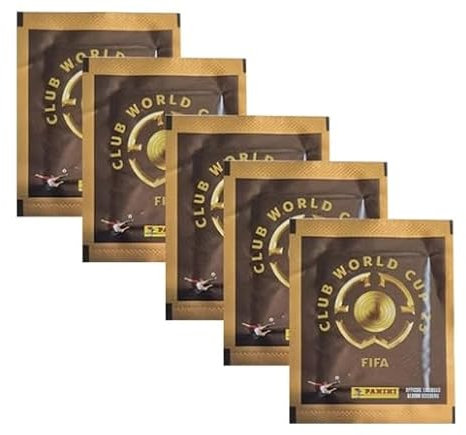 Panini FIFA Club World Cup 2025 – 5 Stickertüten (je 5 Sticker) – Offizielle Stickerkollektion zur Klub-WM 2025 + Heartforcards® Versandschutz