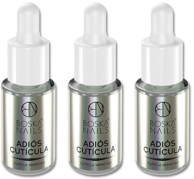 Boska Nails Nagelhautentferner Adiós Cutícula 5 ml – 3 Stück Sanftes Entfernen von Nagelhaut für Gepflegte Schöne Nägel mit Praktischer Pipette