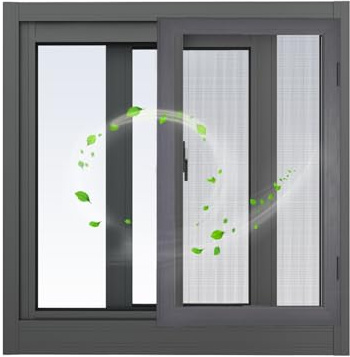 Finestre Scorrevoli Orizzontale 30 40 50 60 70 80 90 100cm Finestre Scorrevoli In Alluminio Con Zanzariera Rimovibile, Vetro Temperato Per Cantina, Pollaio, Bagno(Dark gray,50x35cm)