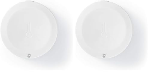 Nedis SmartLife - Smart Zigbee Klimasensor - Nedis Zigbee-Gateway - Batteriebetrieben - Integriert in die Nedis SmartLife App - Kompatibel mit Android & IOS (Packung mit 2)