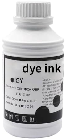 IYBYNYHN 500 ml Farbstofftinte, kompatibel mit W6400 W8400 TM5200 TM5300 TM5305 IPF510 IPF600 IPF605 IPF610 Plotterdrucker Nachfülltinte(GY)