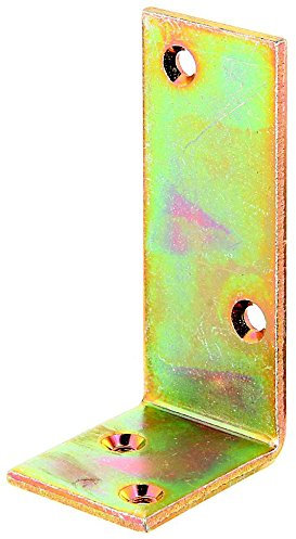 GAH-Alberts 333300 Balkenwinkel, ungleichschenklig, galvanisch gelb verzinkt, 50 x 100 x 40 mm / 20 Stück