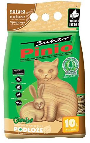 Katzenstreu Super Pinio 10 Liter Pellet Holz Streu Einstreu Katzenstreu aus Holz
