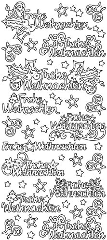 Hobbyfun Konturensticker Frohe Weihnachten Gold