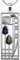 Cairn CHARLES RENNIE MACKINTOSH Silver Pendant - Lover Necklace. Jewellery gift box included. 310