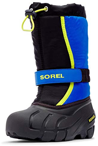 Sorel KIDS FLURRY Schneestiefel für Unisex Baby, Schwarz (Black x Super Blue) - Children, 30 EU