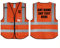 UNIGIFT Personalisierte Salzmann 3M Warnweste mit Text oder mehrfarbigem Logo und mehreren Taschen, hergestellt mit 3M Reflektierendem Material - Orange hochsichtbar Sicherheitsweste Arbeitsweste