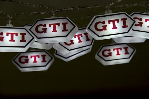 BRISA VW Collection - Volkswagen 3D Batterie Lichter-Kette Garten-Beleuchtung-Partylicht GTI Design (Innen/3 m/LED/GTI/Hexagon)