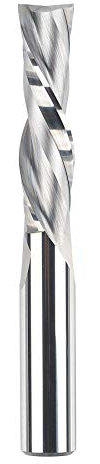 SpeTool Router Bits 1/2 Inch Shank Spiral Router Bit Down Cut CNC Router Bits 2 Inch Cutting Length HRC55 Solid Carbide End Mill Super Extra Long 4 Inch Total Length for Wood Carving Wood Cutter