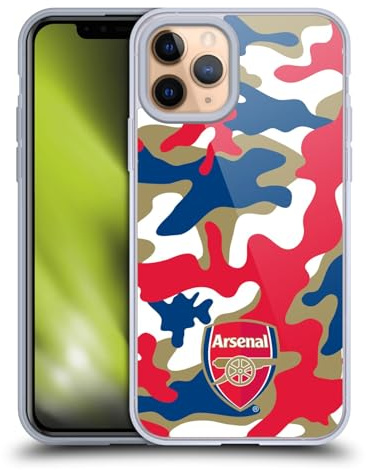 Head Case Designs Officially Licensed Arsenal FC Camouflage Crest Patterns Gel Case [Military Grade Protection] Compatible with Apple iPhone 11 Pro and Compatible with MagSafe