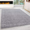 HomebyHome Shaggy Teppich Wohnzimmer 160x230 cm - Shaggy Teppich Hochflor Hellgrau Extra Weich und Flauschig - Langflor Teppiche für Schlafzimmer, Küche, Flur - Carpet, Halı, Kilim