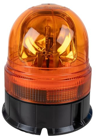 Gyrophare Ama pour tracteur avec lumière halogène 12 V : Gyrophare pour tracteur 55 W, Base plate, Éclairage orientable
