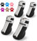 QUMY Hundeschuhe, wasserdicht, für große Hunde, mit reflektierendem Klettverschluss, robust, rutschfeste Sohle, Schwarz, 4 Stück, Size 2: 1.6x1.3(L*W), schwarz