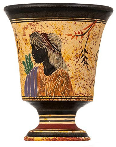 Pythagoras Tasse der Gerechtigkeit Pythagoras Fair Becher altgriechische Göttin Hera handbemalte Keramik