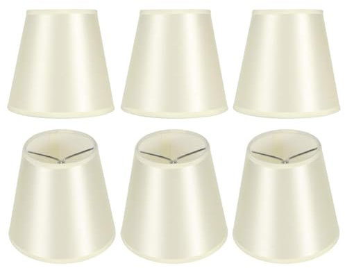 6er Pack Kerze Kronleuchter Lampenschirm, Lampenschirme, Barrel Fabric Stoff Lampenschirm Für Tischlampen Kronleuchter Tischlampe Ersatzlampenschirm Lampenschirme Für Wandlampe 5 Zoll Hoch