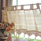 FACC Tende Oscuranti, Tenda Mantovana , Tende Shabby Chic Salotto, Design Tascabile, per Cucina Bagno Piccole Finestre 150 X 45 Cm Beige