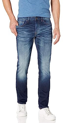 Buffalo David Bitton Herren Men's Ash Slim Denim Jeans, Helles, mittelgroßes Indigo, 28W / 34L