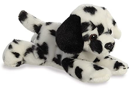 Aurora, 31821, Mini Flopsies Dipper Dalmatiner Hund, 20,3 cm, weiches Spielzeug, schwarz und weiß