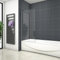 Acezanble 700x1400mm Corner Fixed Bath Shower Screen Over Bath Square Cut