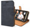 Snakehive iPhone 13 Mini Vintage Wallet || Genuine Leather Wallet Phone Case || Real Leather with Viewing Stand & 3 Card Holder || Flip Folio Cover with Card Slot (Navy)