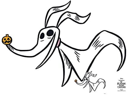 SC1677 Zero The Nightmare Before Christmas Party Supplies Lifesize Cardboard Cutout With Free Mini