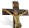 Jesus-Kruzifix-Wandkreuz katholisch – handbemalt, großes Holz, strukturiertes Harz, Vintage-Christus, genagelt auf dem Kreuz, moderne Türdekoration, religiöses Geschenk, 24,4 cm hoch